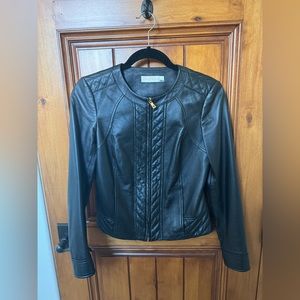 Tory Burch Black leather jacket size 4